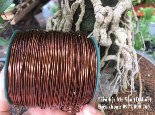 Dây kẽm đồng uốn cây cảnh 1,4 mm